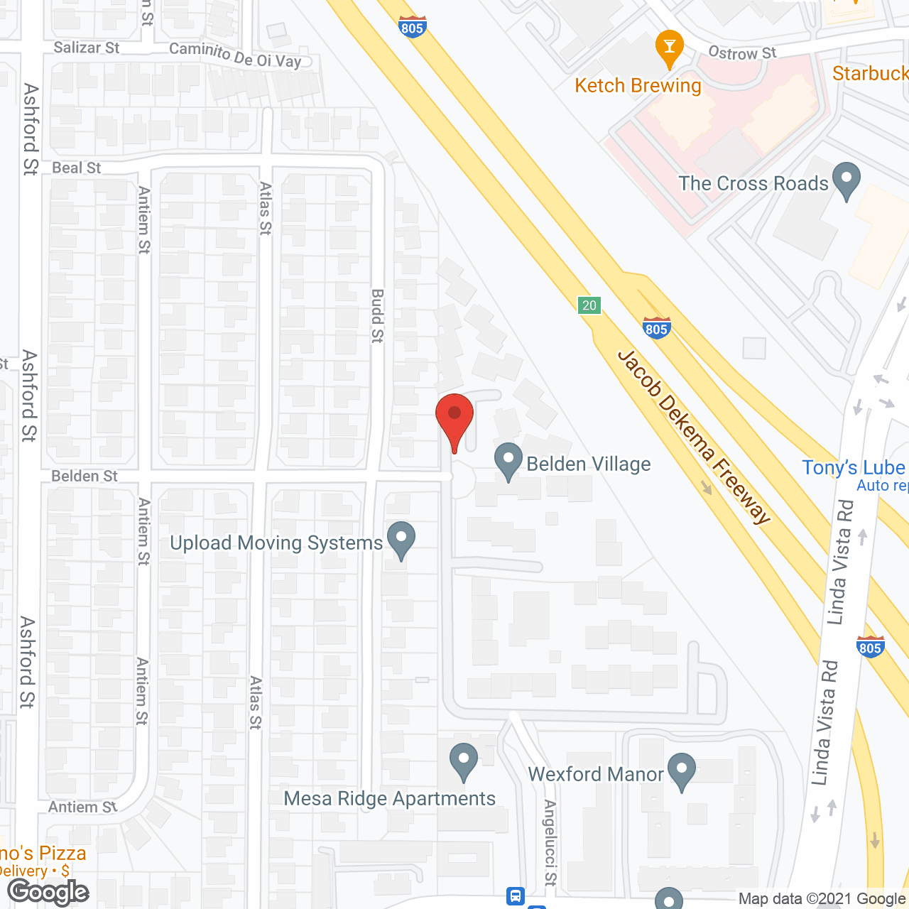 Map of the neighborhood around Village North