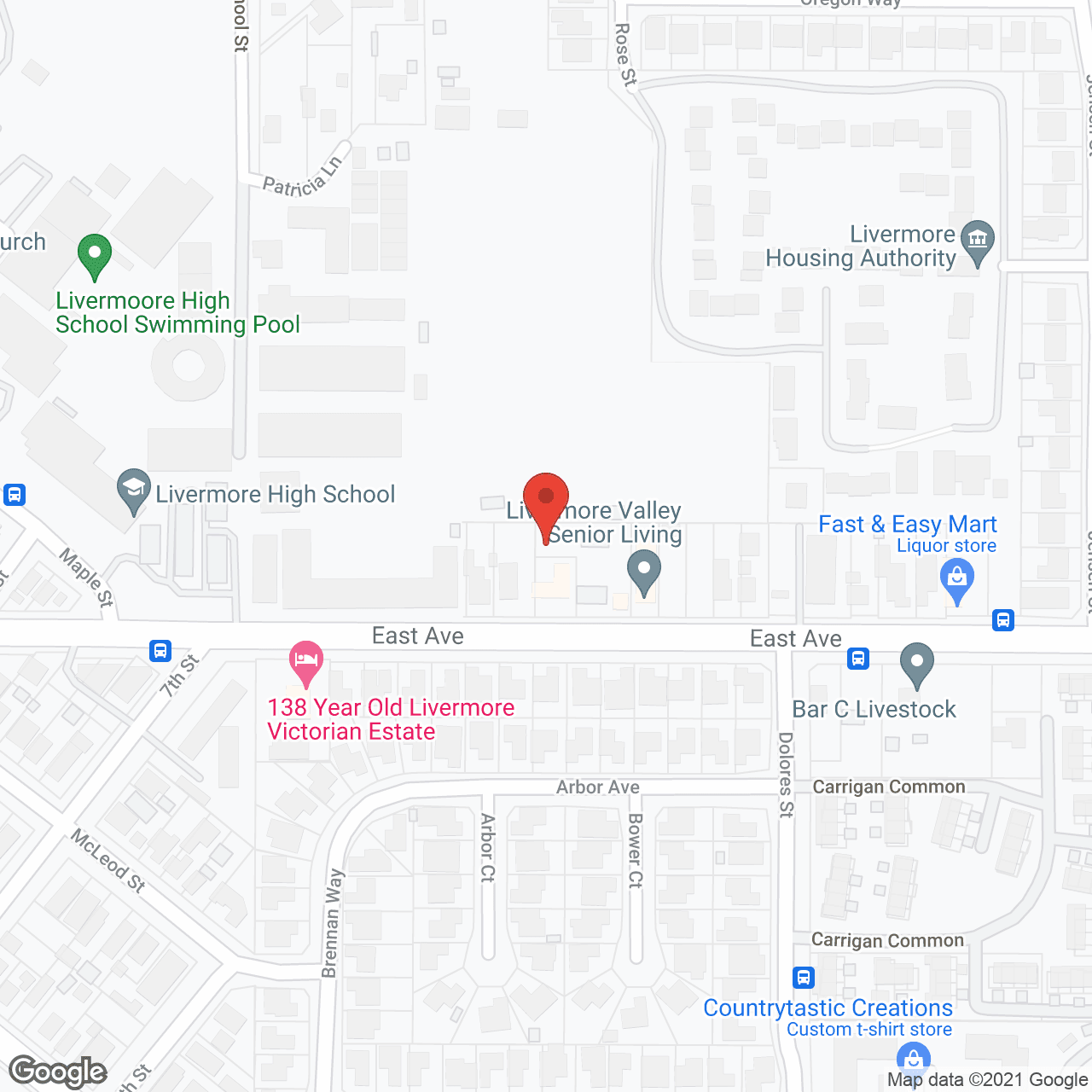 Map of the neighborhood around Sunrise Private Care