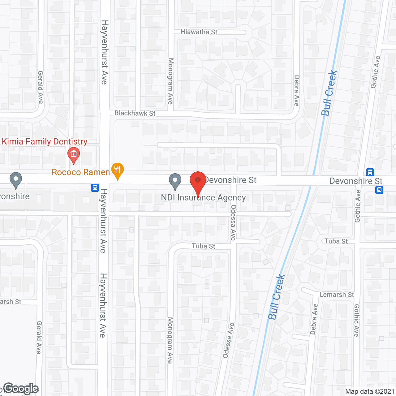 Map of the neighborhood around Our Sweet Home