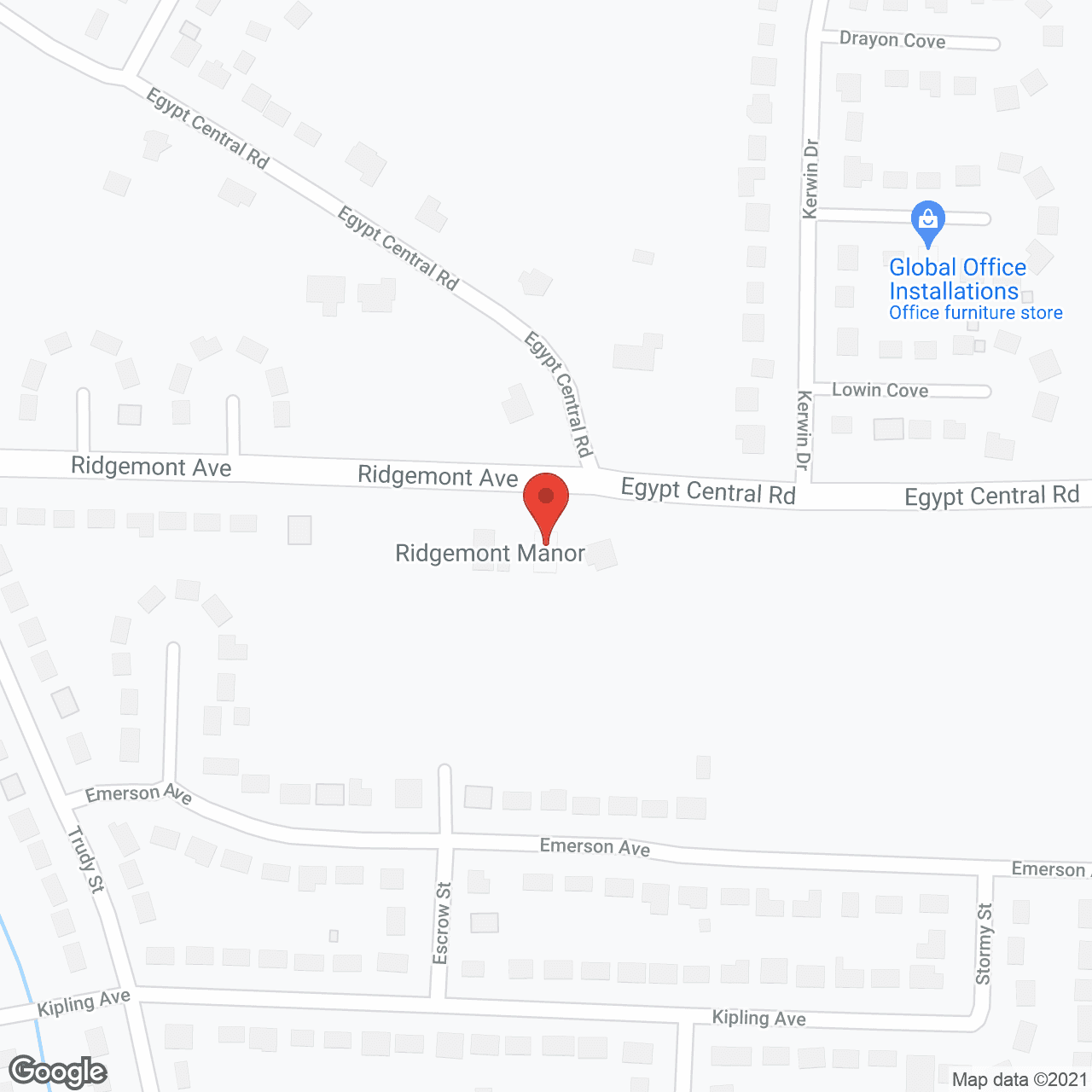 Map of the neighborhood around Ridgemont Manor Inc