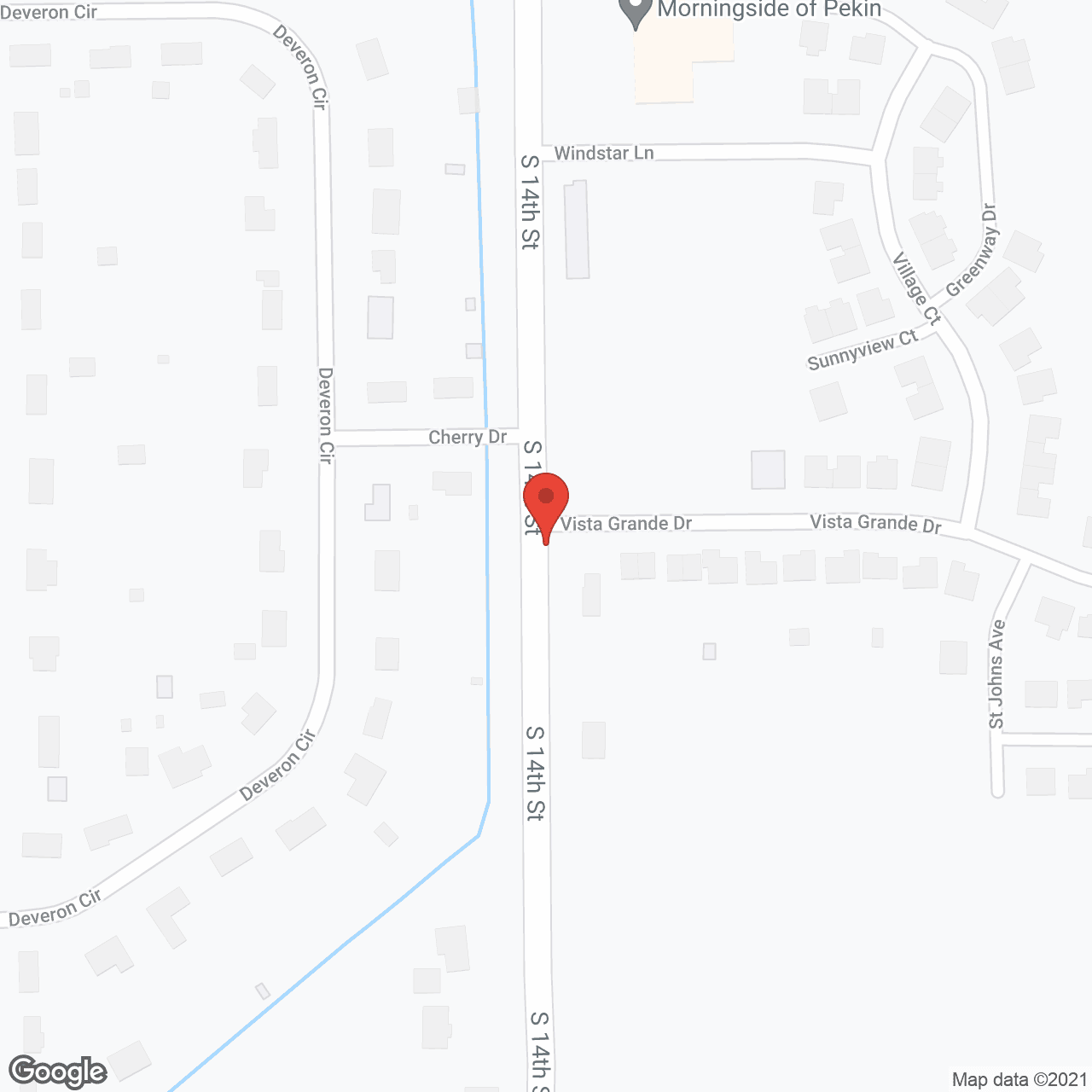 Map of the neighborhood around Charter Senior Living of Pekin