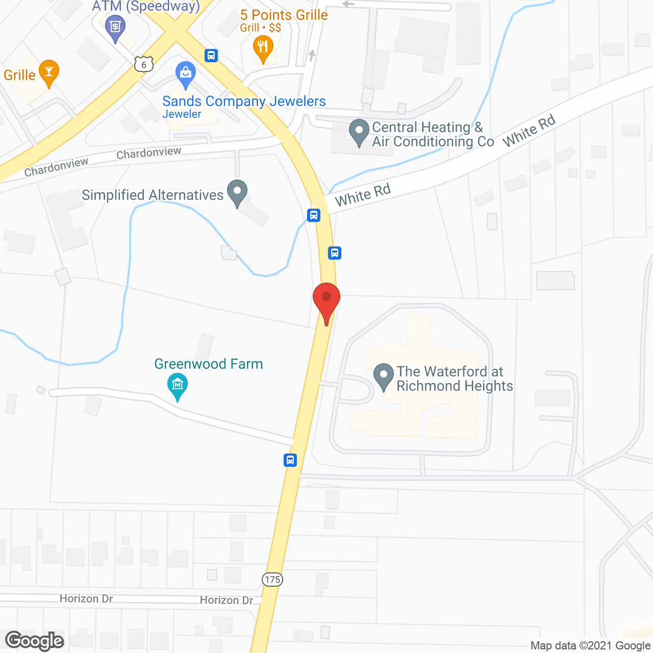 Map of the neighborhood around The Winfield at Richmond Heights