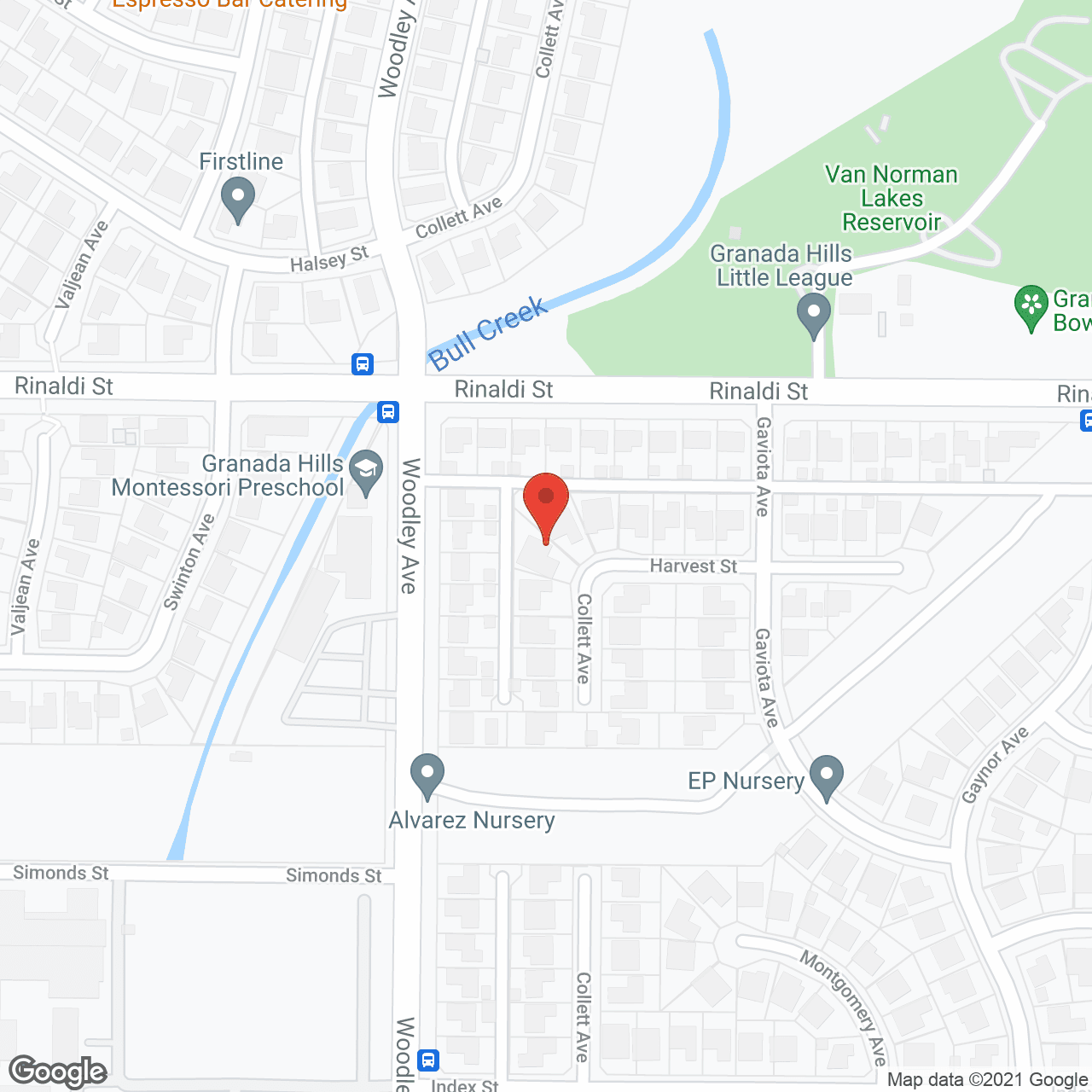 Map of the neighborhood around Sunland Living