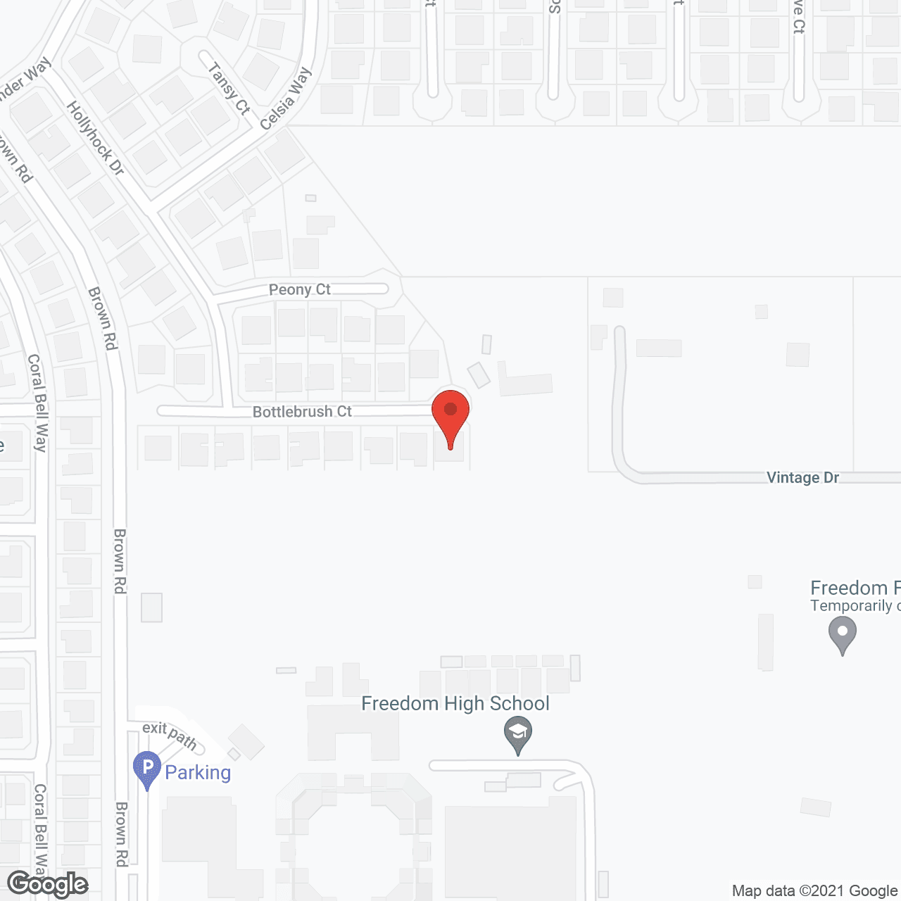 Map of the neighborhood around Spyglass Senior Villa 2