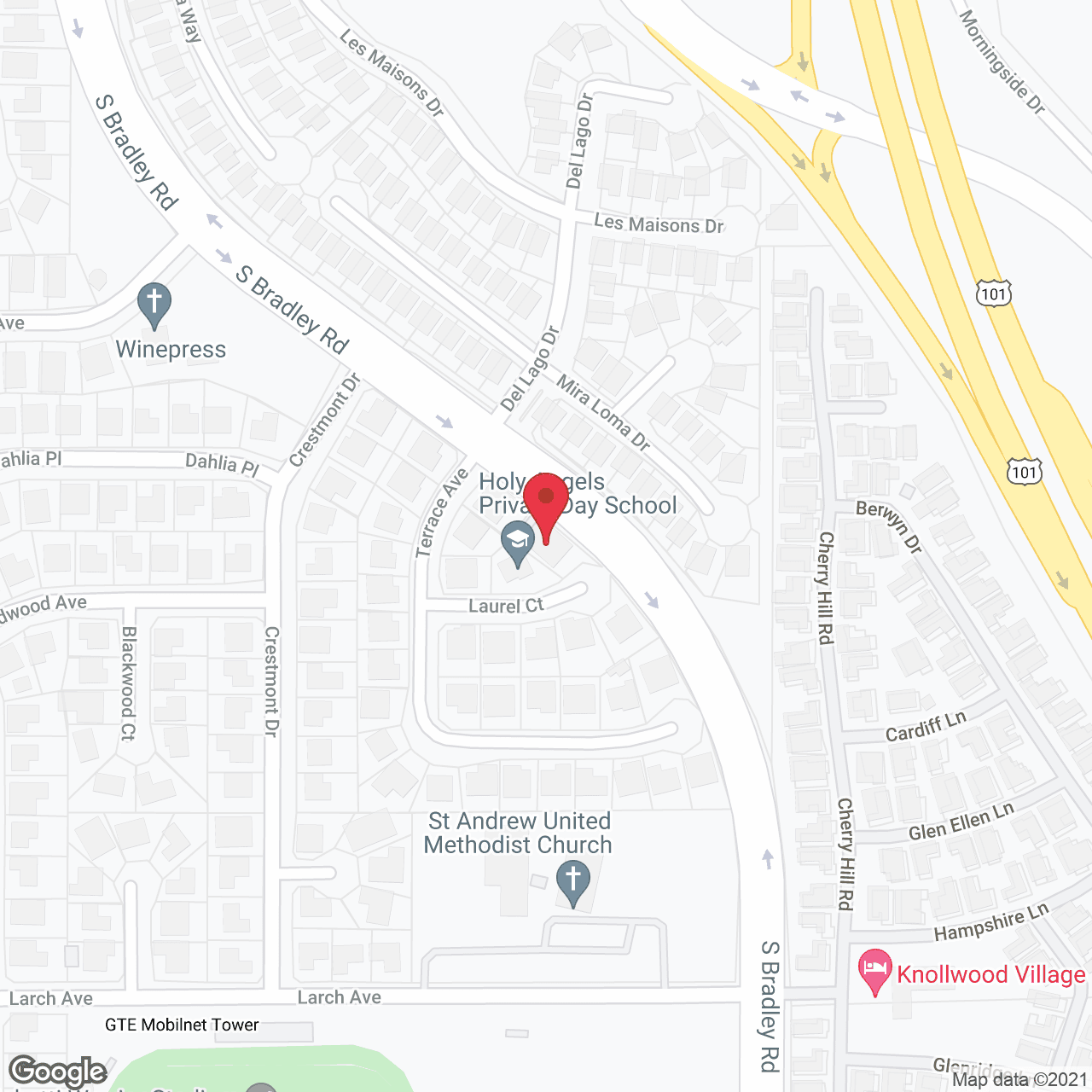 Map of the neighborhood around Cloe and Erica's Board and Care
