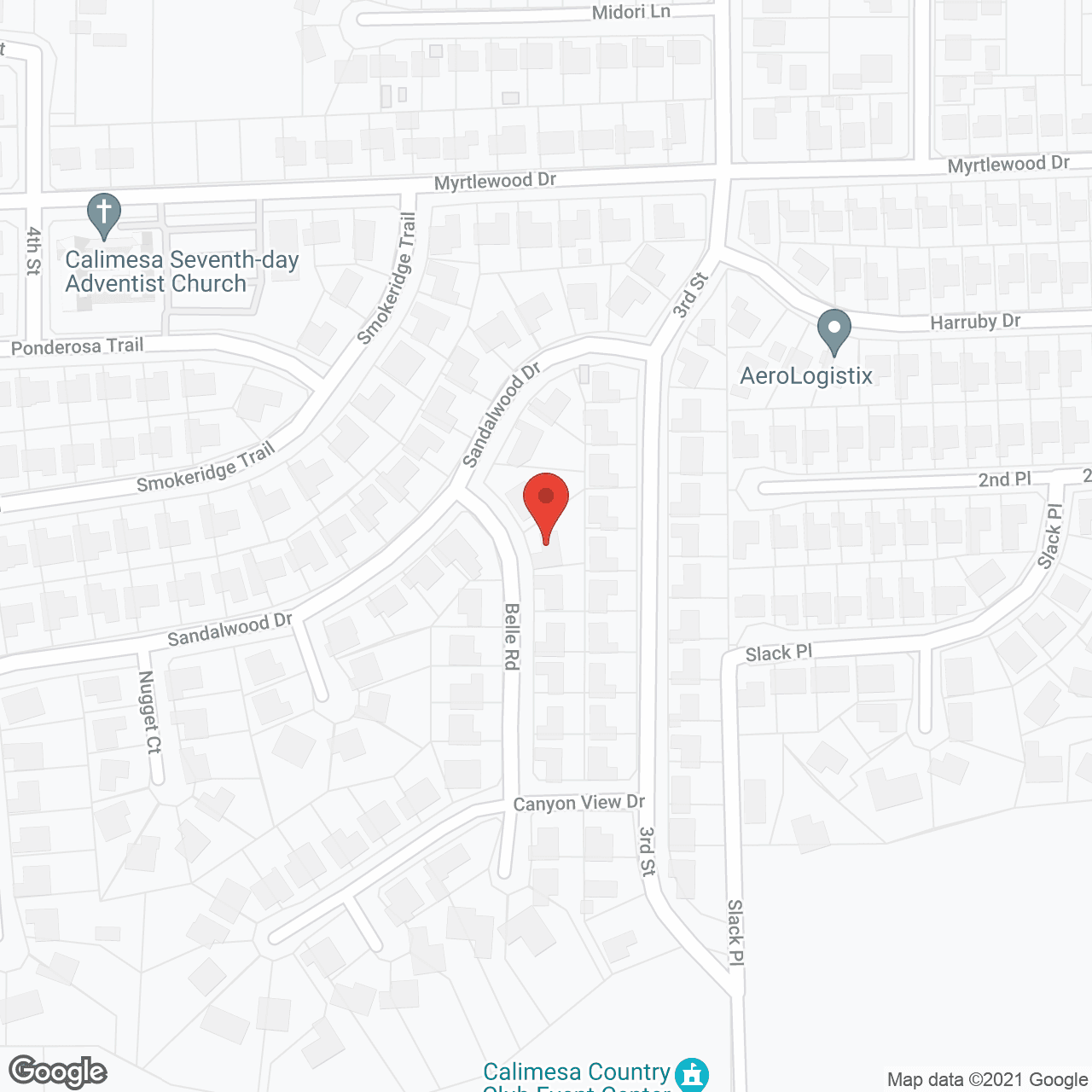 Map of the neighborhood around Sunshine House