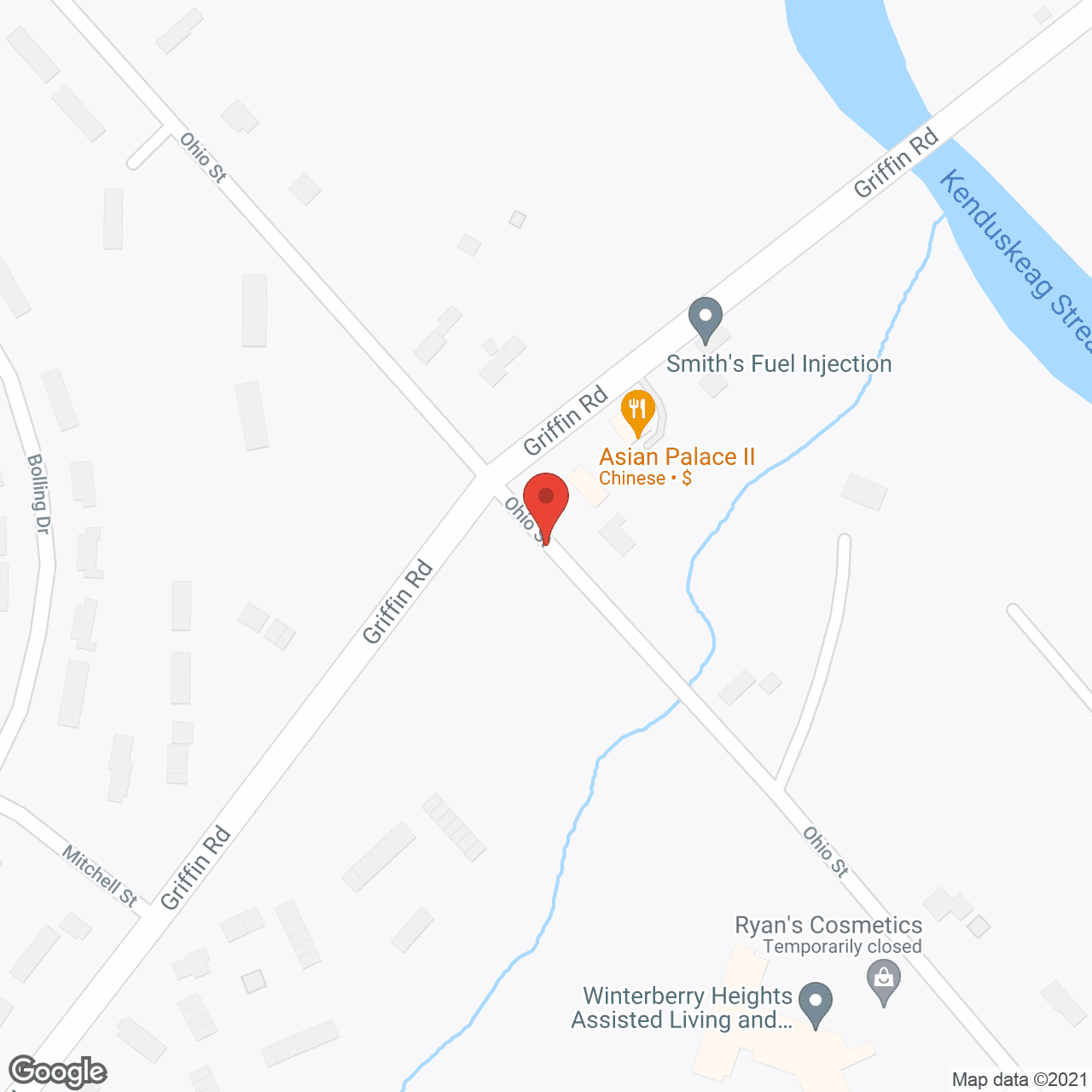 Map of the neighborhood around Winterberry Heights Senior Living