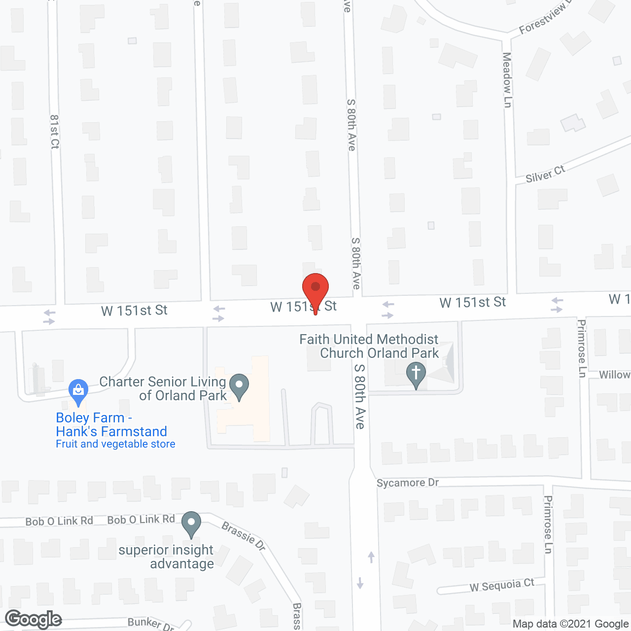 Charter Senior Living of Orland Park in google map