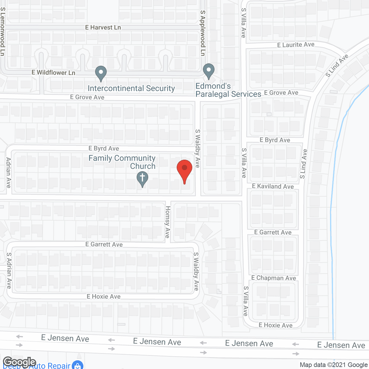Map of the neighborhood around Happy Living Facility