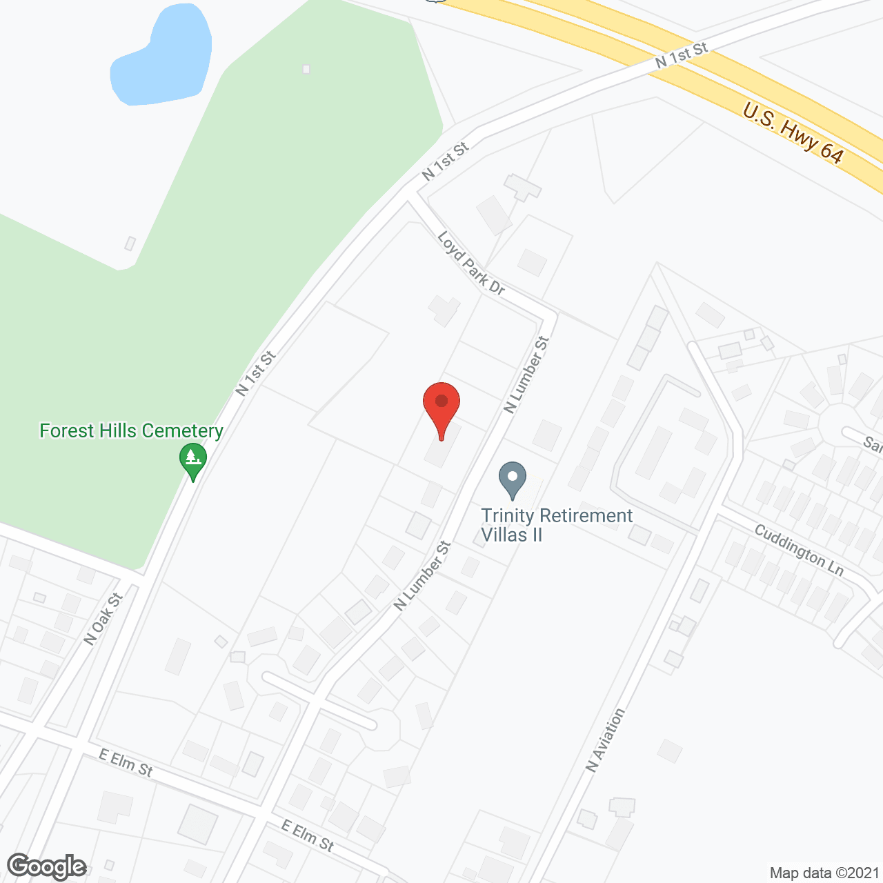 Map of the neighborhood around Trinity Retirement Villa