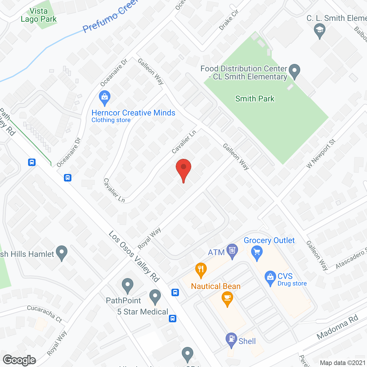 Map of the neighborhood around Sunrise RCFE 6