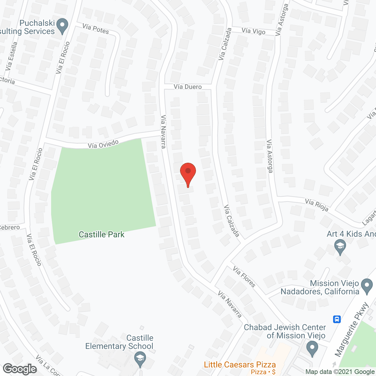 Map of the neighborhood around St. Francis' Home Care