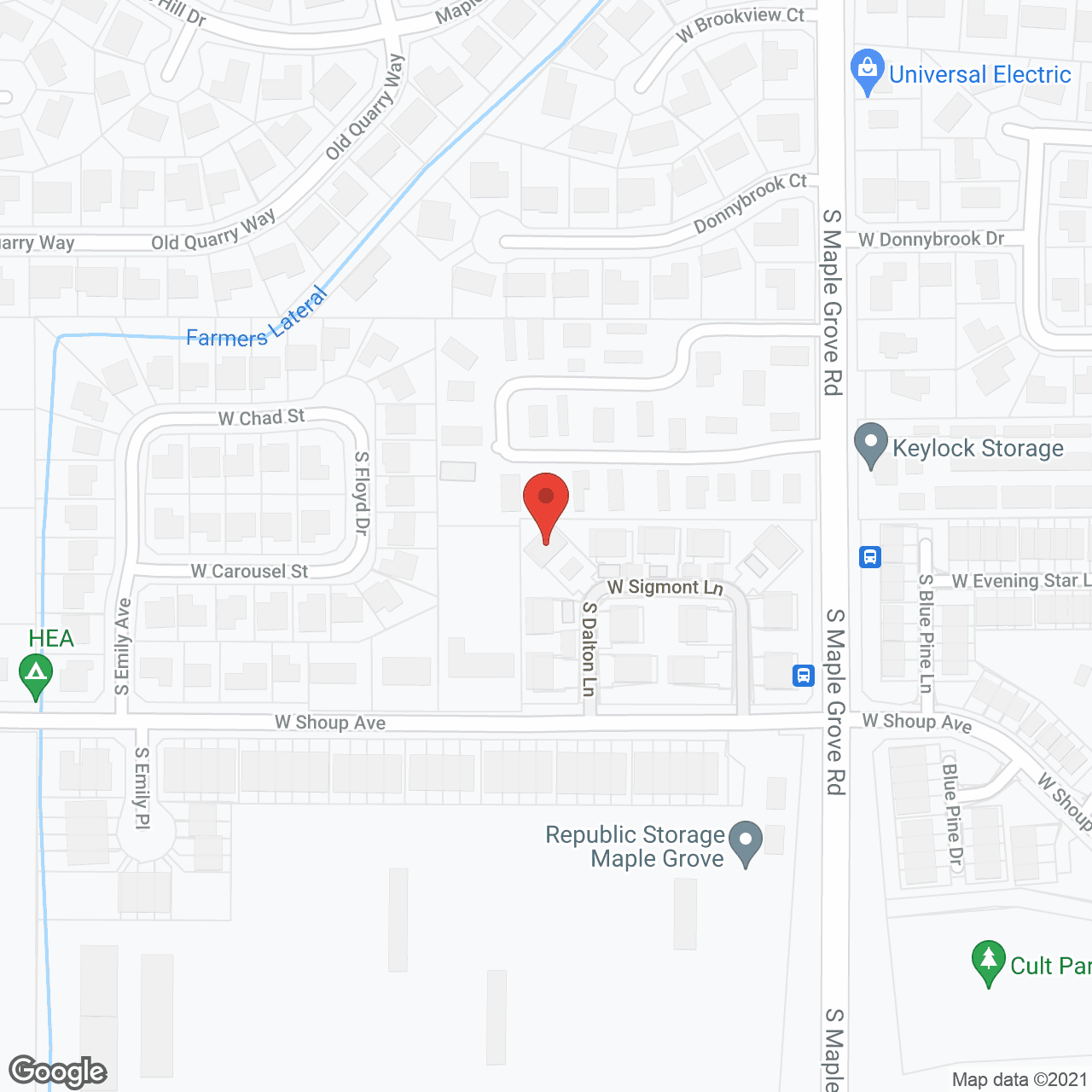 Map of the neighborhood around Siggy