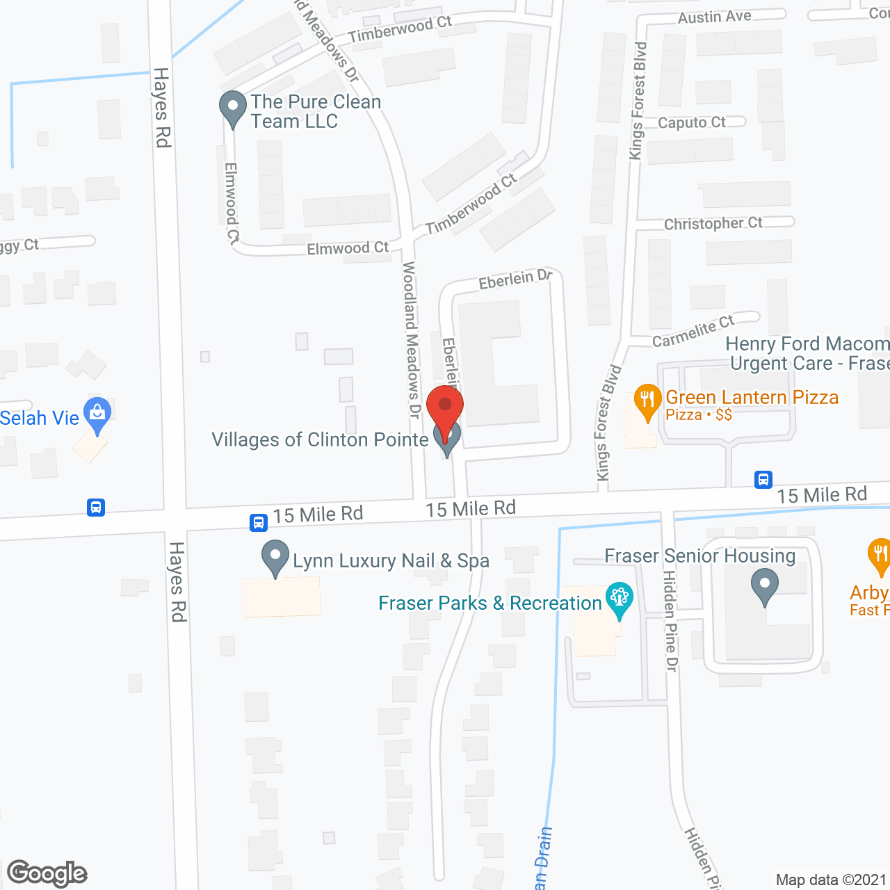 Map of the neighborhood around The Villages of Clinton Pointe