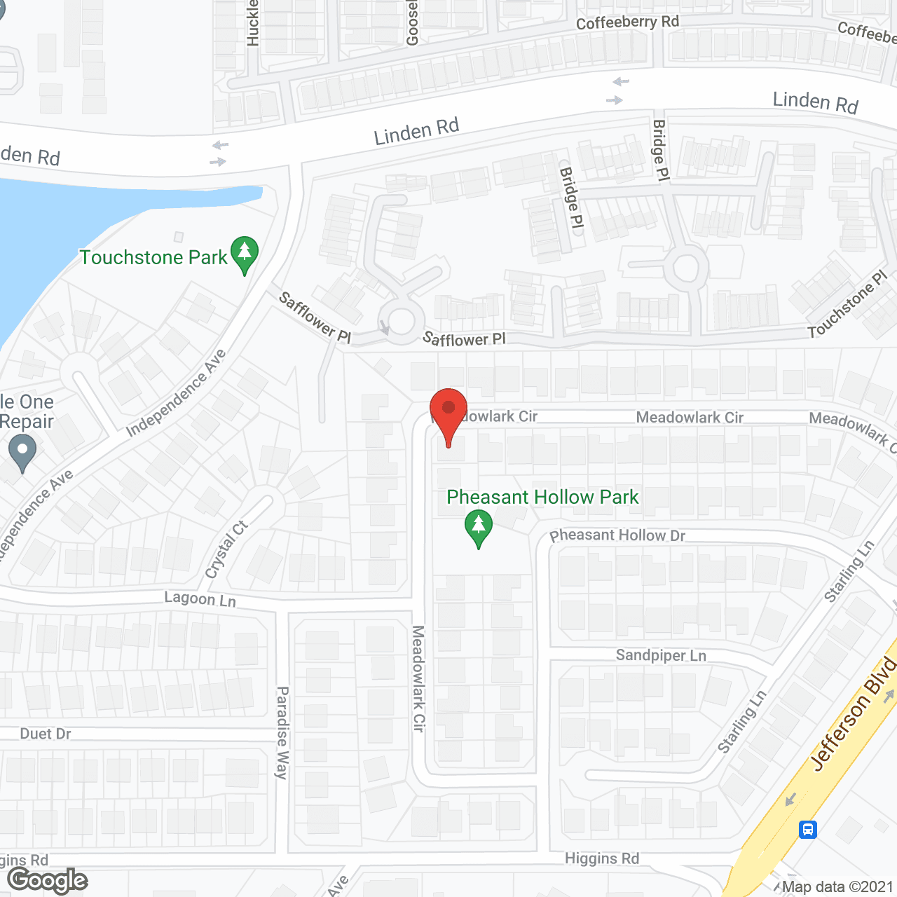 Map of the neighborhood around St. Claire's Home for the Elderly