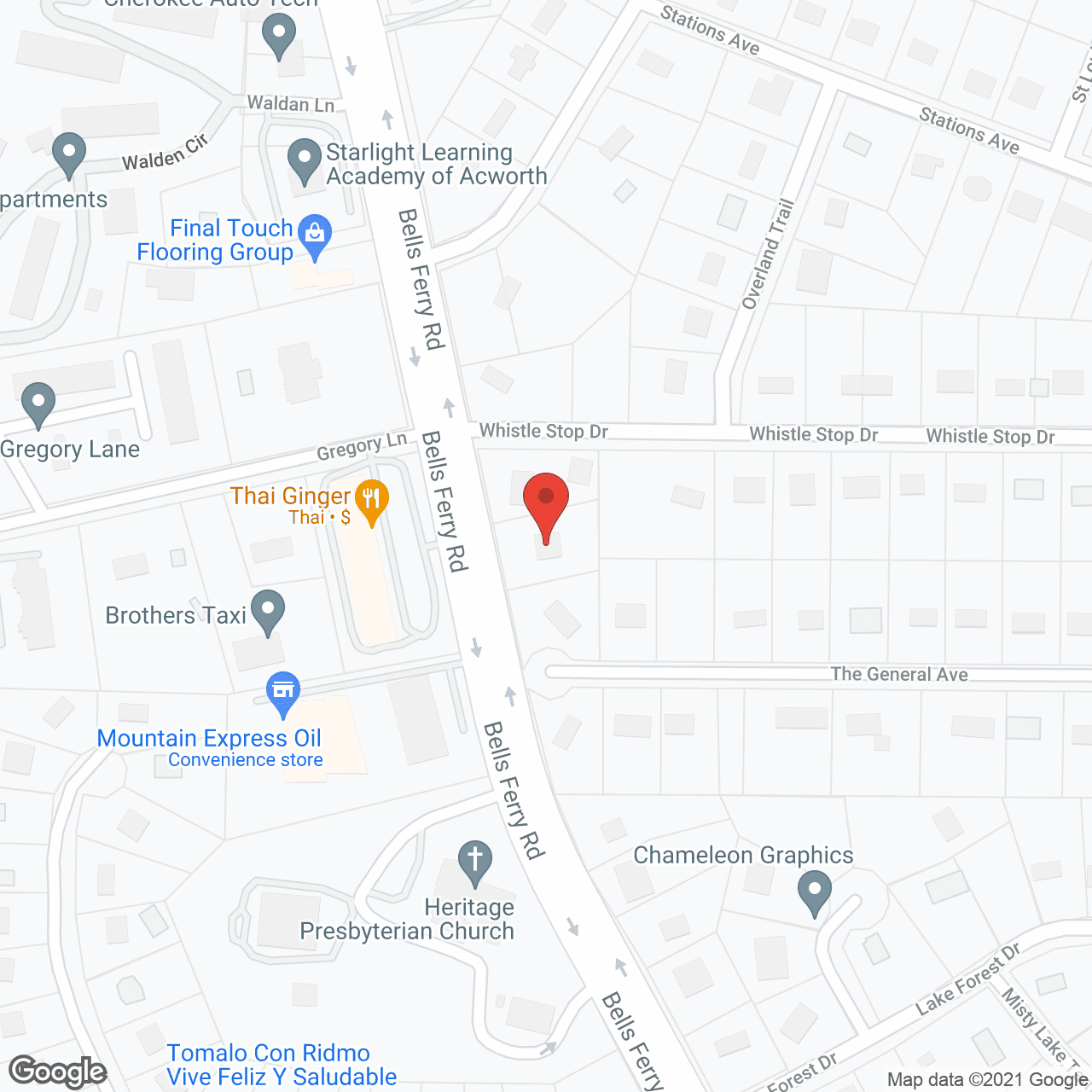 Map of the neighborhood around Green Park Personal Care Home 2