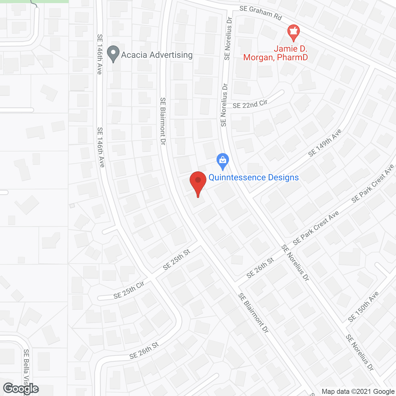 Map of the neighborhood around Dorina's Adult Care Home