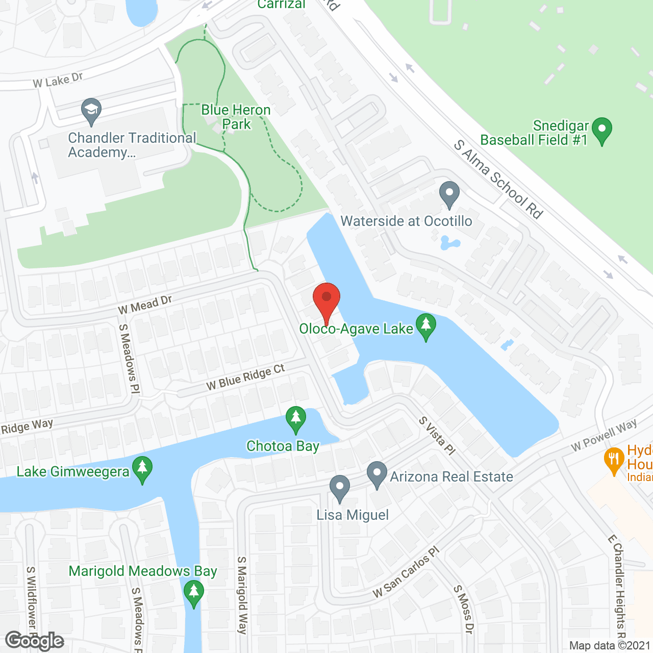 Map of the neighborhood around Sonoran Adult Care