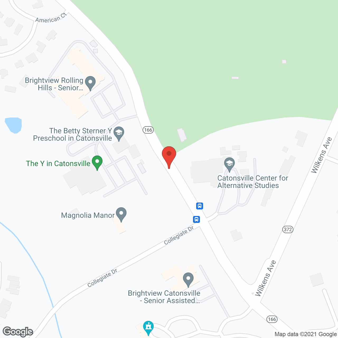 Map of the neighborhood around Magnolia Manor