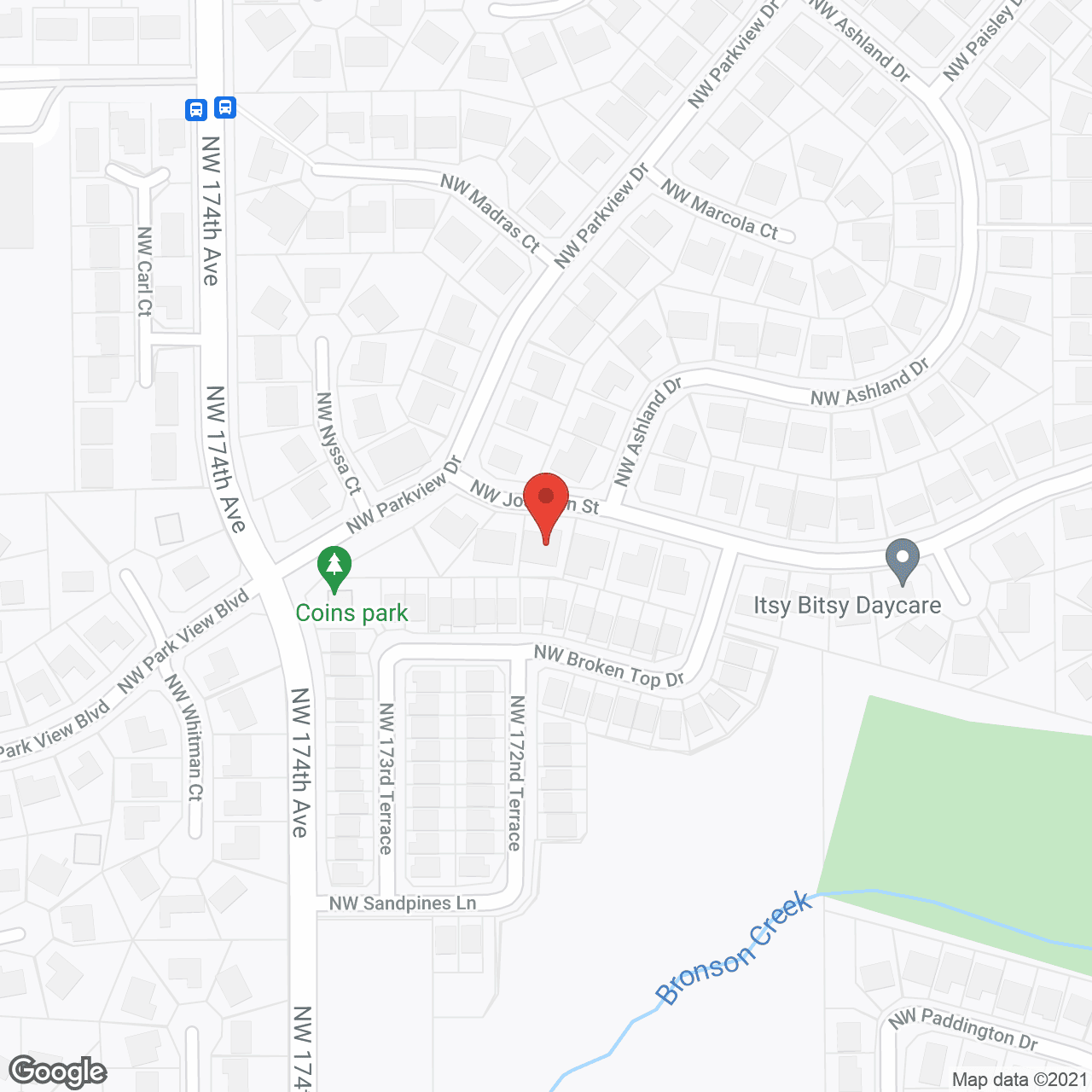 Map of the neighborhood around Michelle's AFH