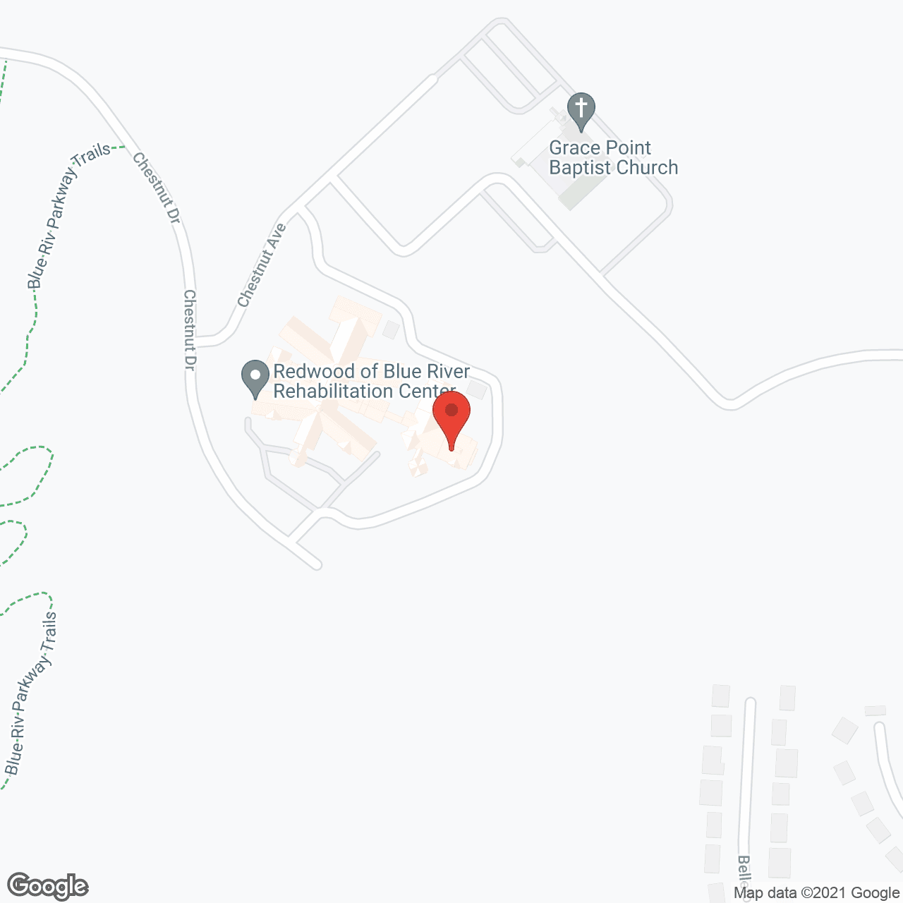 Redwood at Blue River in google map