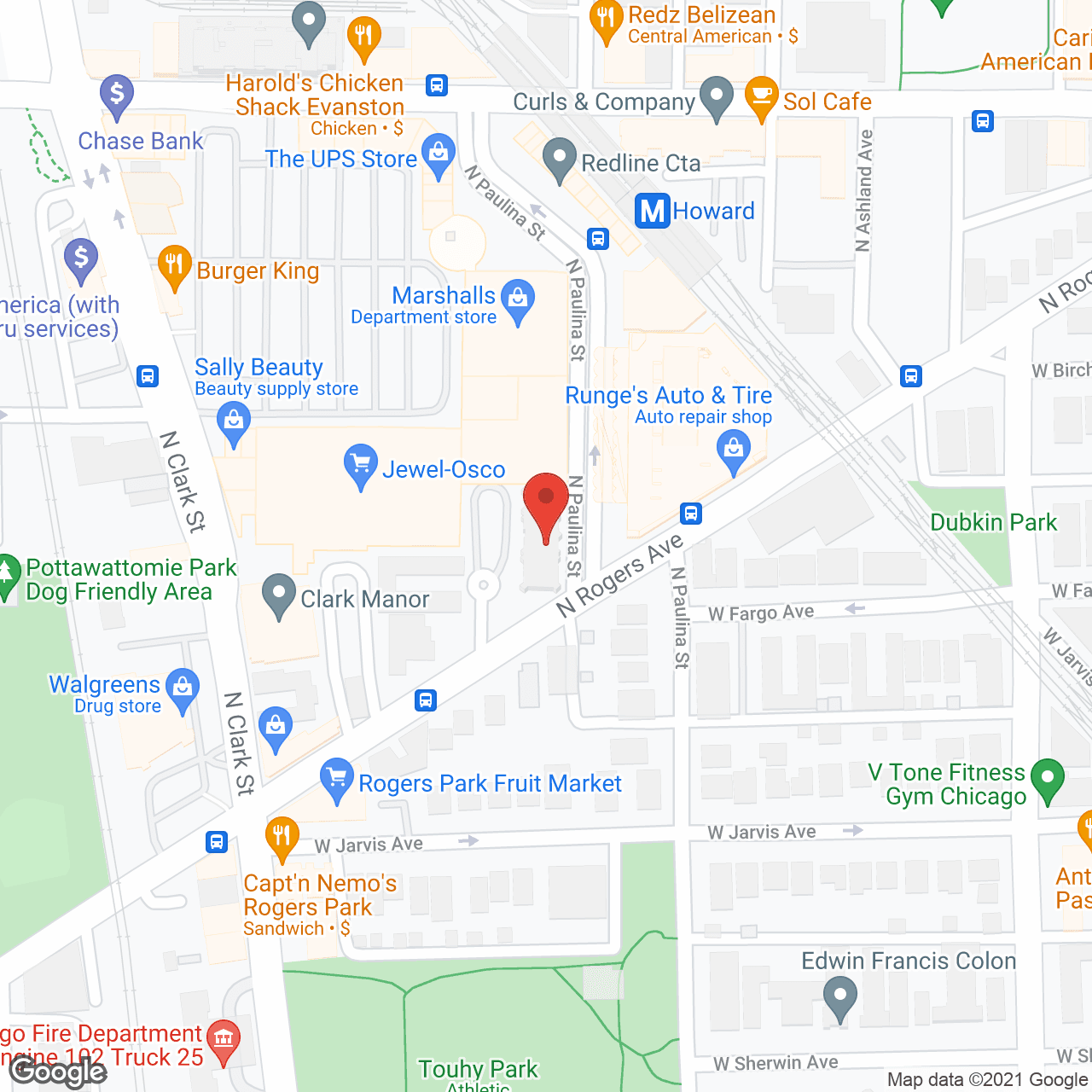 Map of the neighborhood around Gateway Centre Apartments
