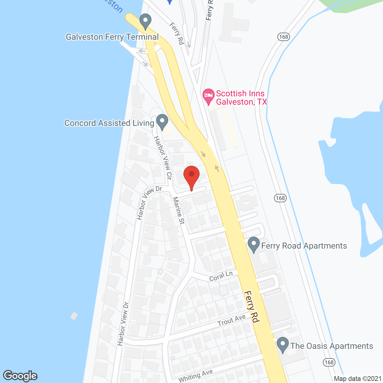 Map of the neighborhood around Concord Assisted Living