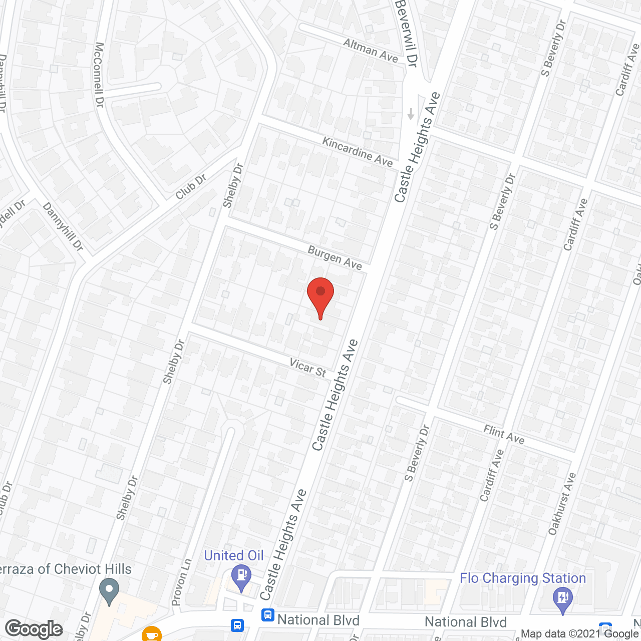 Map of the neighborhood around Bentley Hills by Serenity Care Health