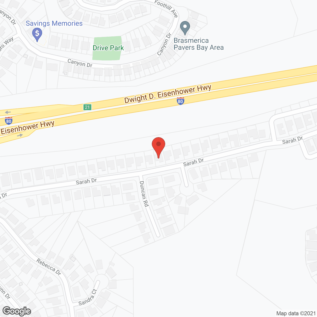 Map of the neighborhood around Granada Home 3