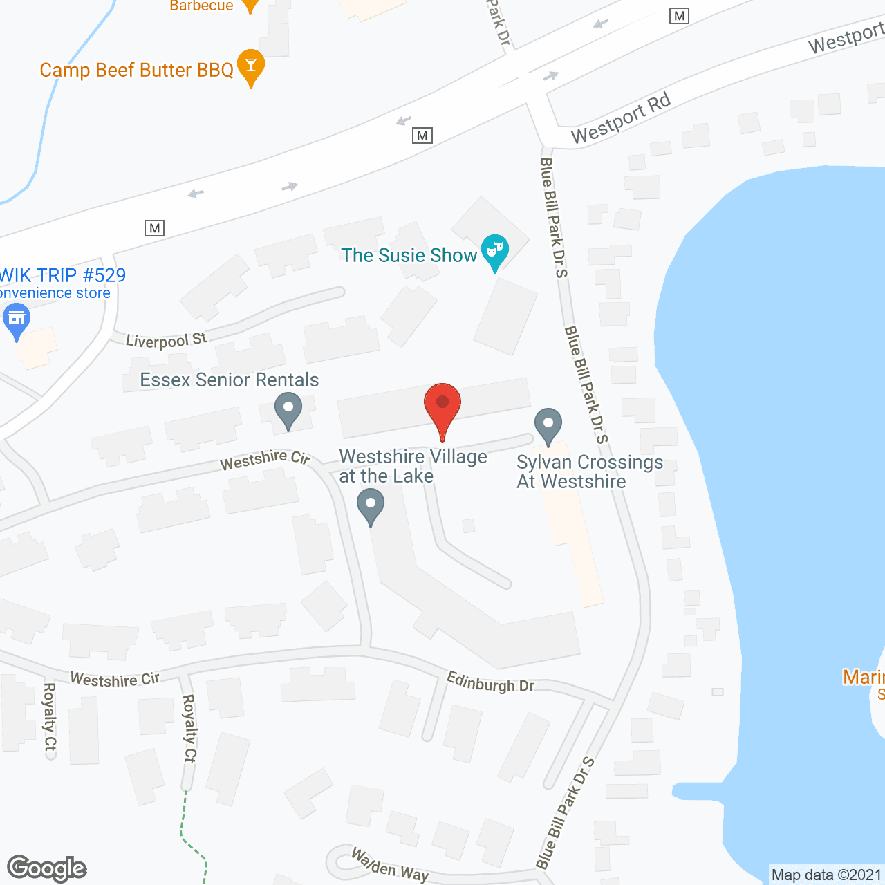 Map of the neighborhood around Essex Senior Rentals