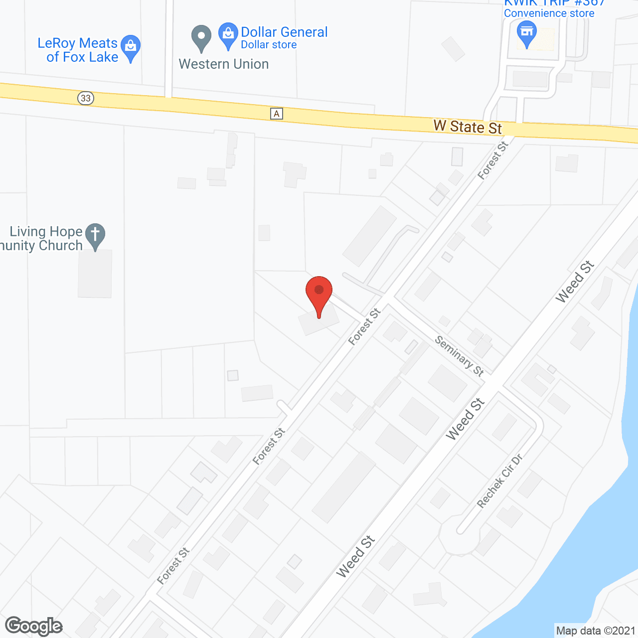 Map of the neighborhood around Marvin's Manor III