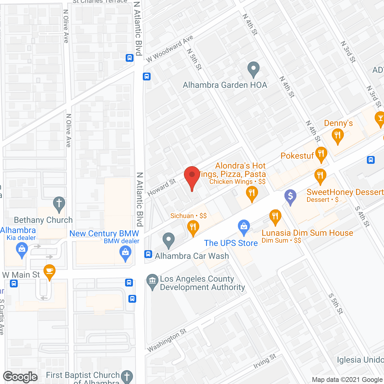 Map of the neighborhood around Evergreen Senior Care