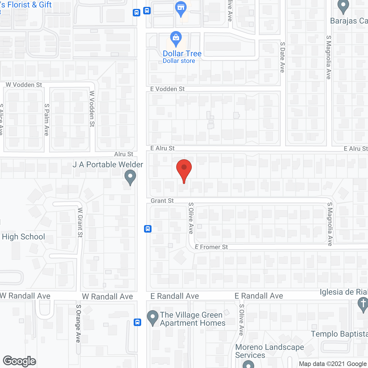 Map of the neighborhood around Extended Hands Eldercare Inc.