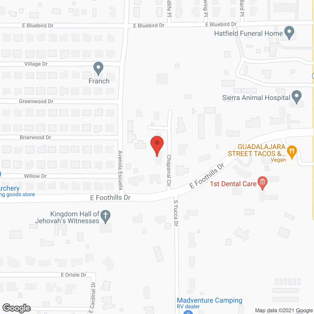 Map of the neighborhood around Garden Terrace Assisted Living