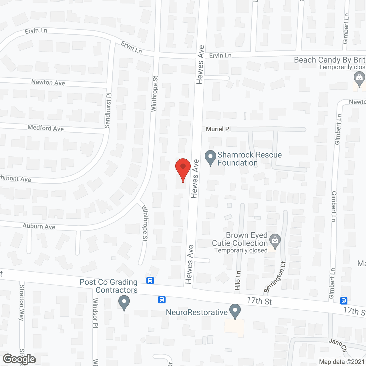 Map of the neighborhood around Foothill Assisted Living