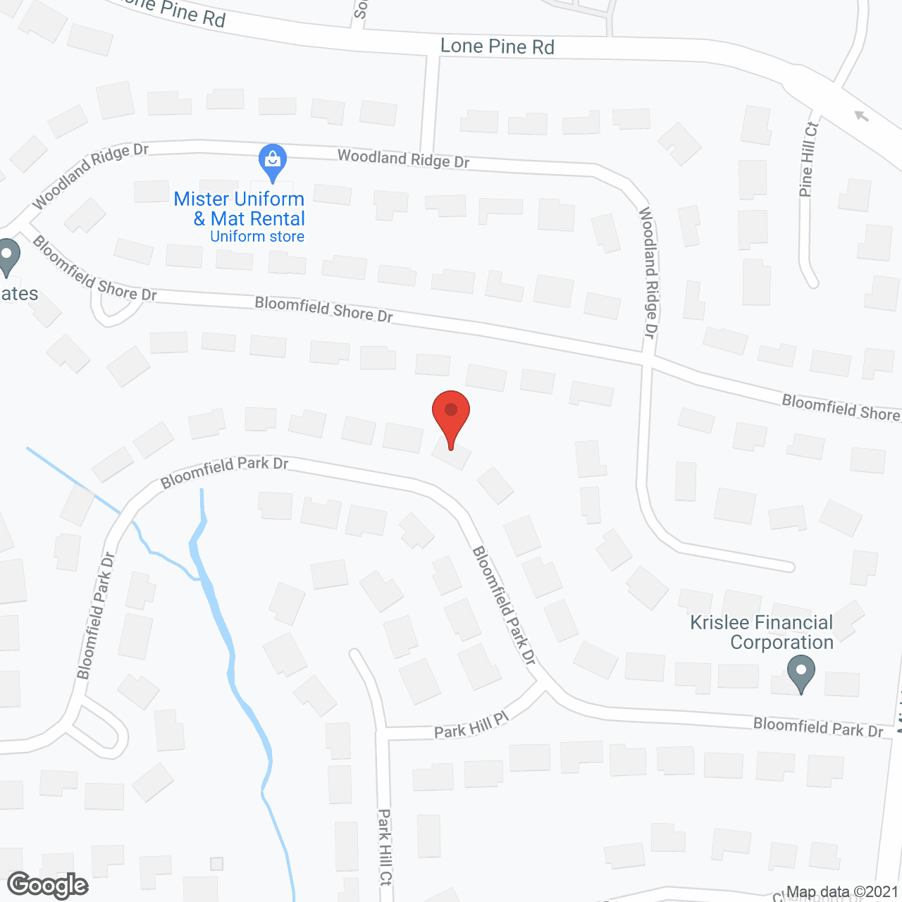 Map of the neighborhood around Total Loving Care