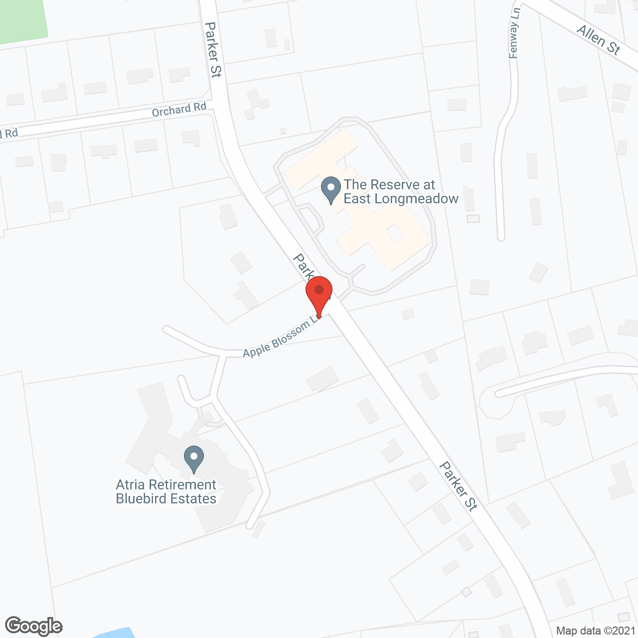 Map of the neighborhood around Holiday Bluebird Estates