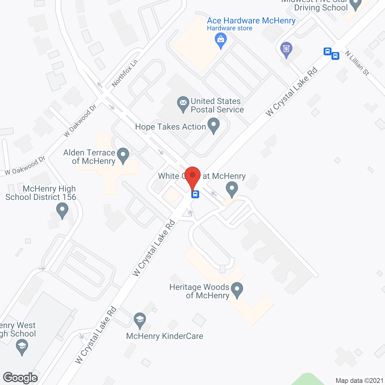 Map of the neighborhood around Heritage Woods of McHenry