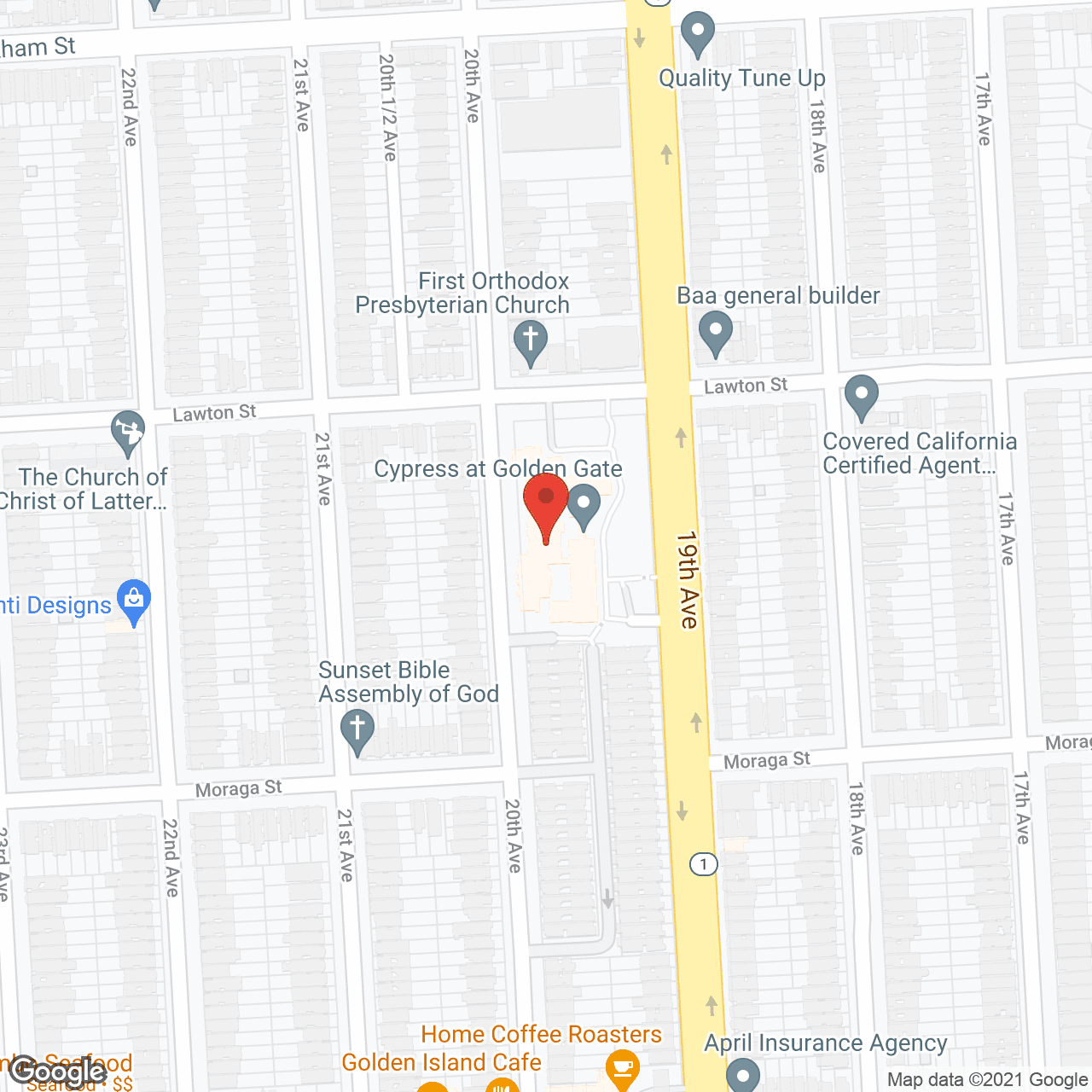 Map of the neighborhood around The Ivy at Golden Gate