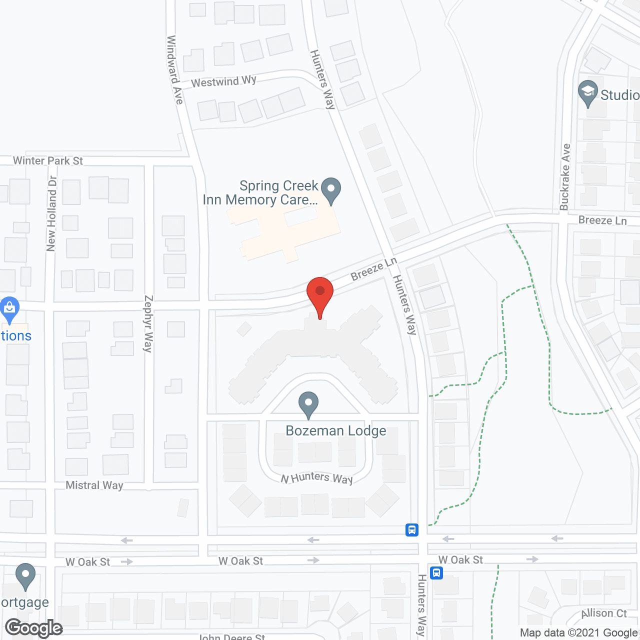 Map of the neighborhood around Bozeman Lodge