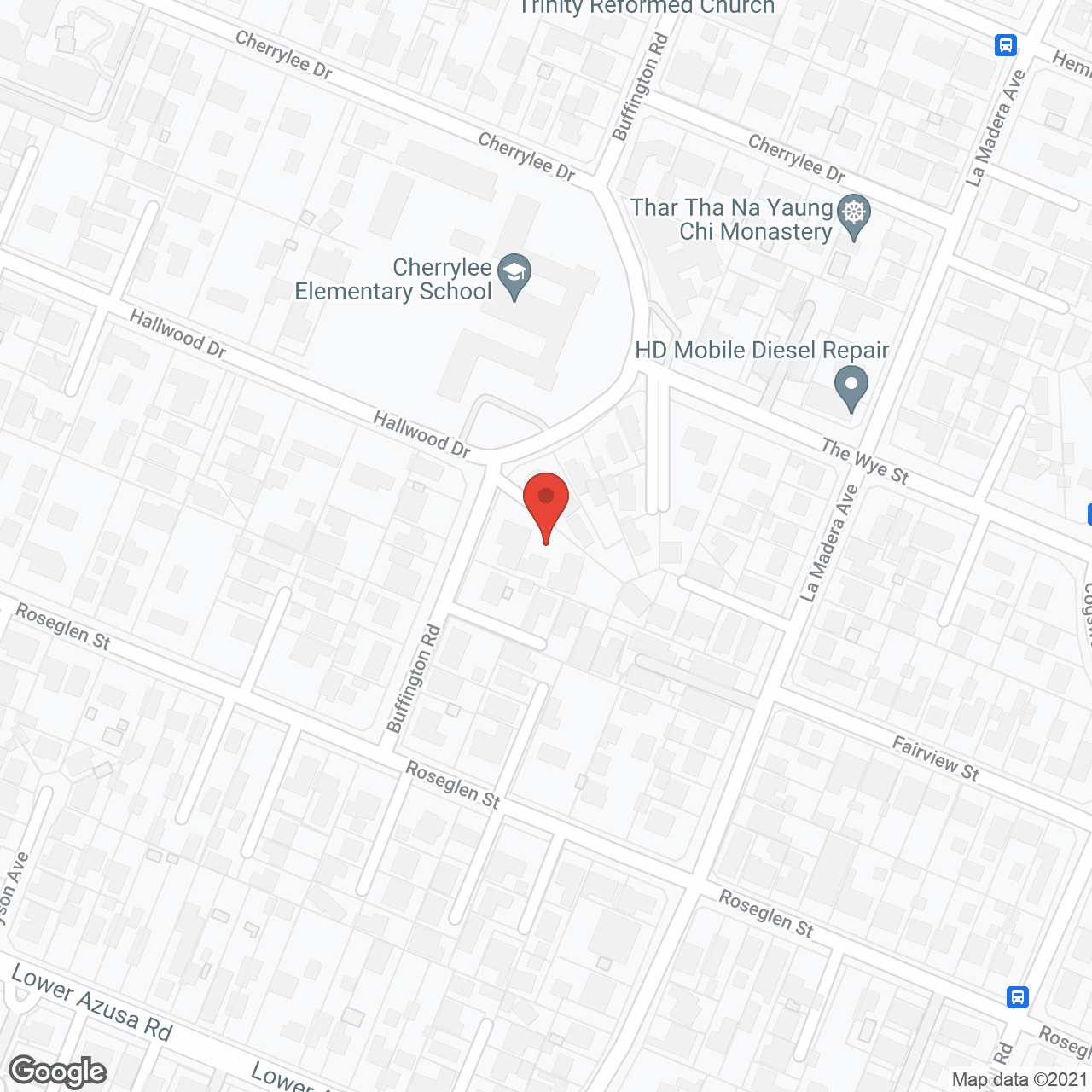Map of the neighborhood around St. Judes Home for the Elderly I