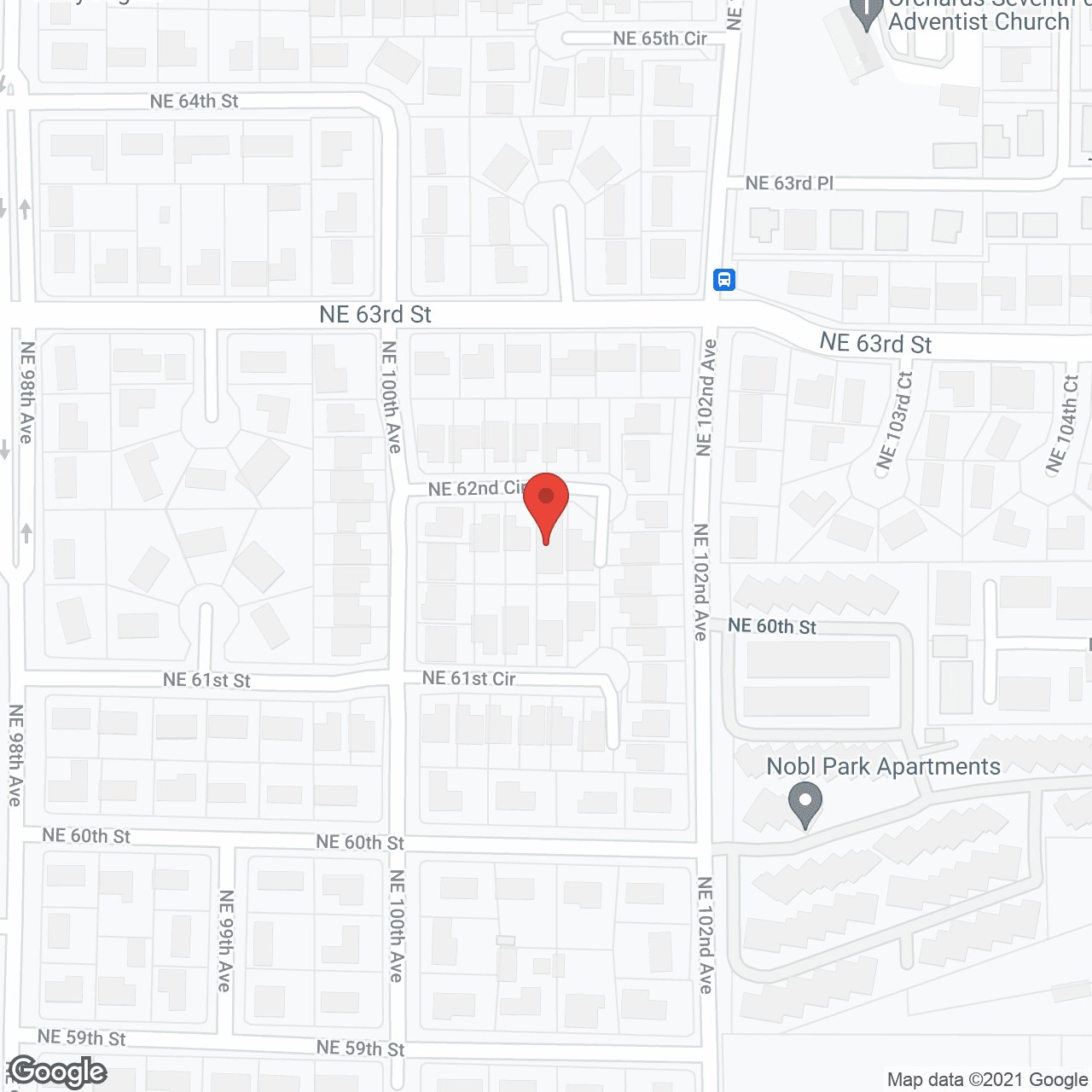 Map of the neighborhood around Orchards Elderly Care AFH