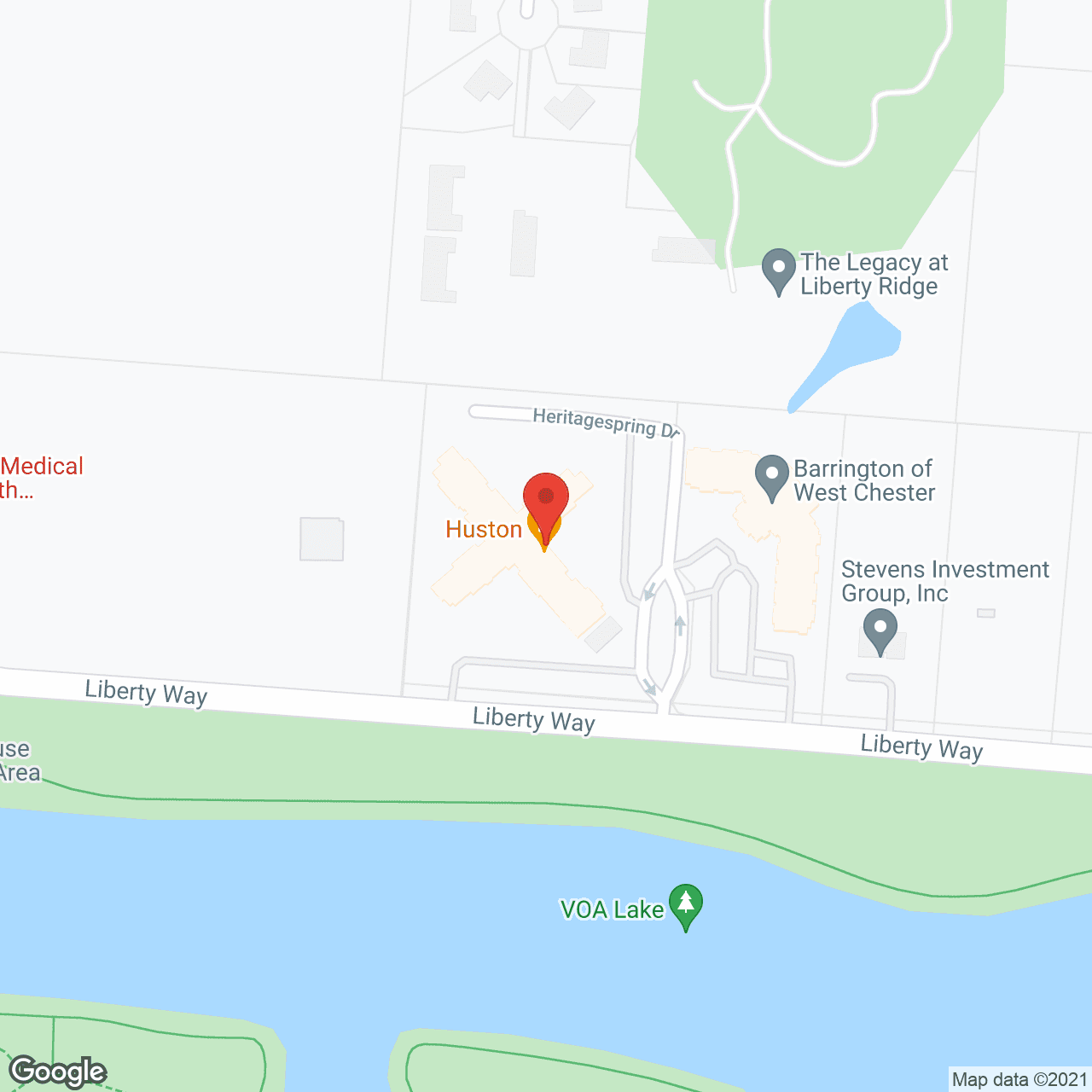 Map of the neighborhood around Barrington of West Chester