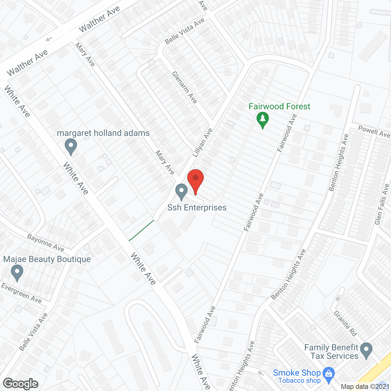Map of the neighborhood around Dees House of Care