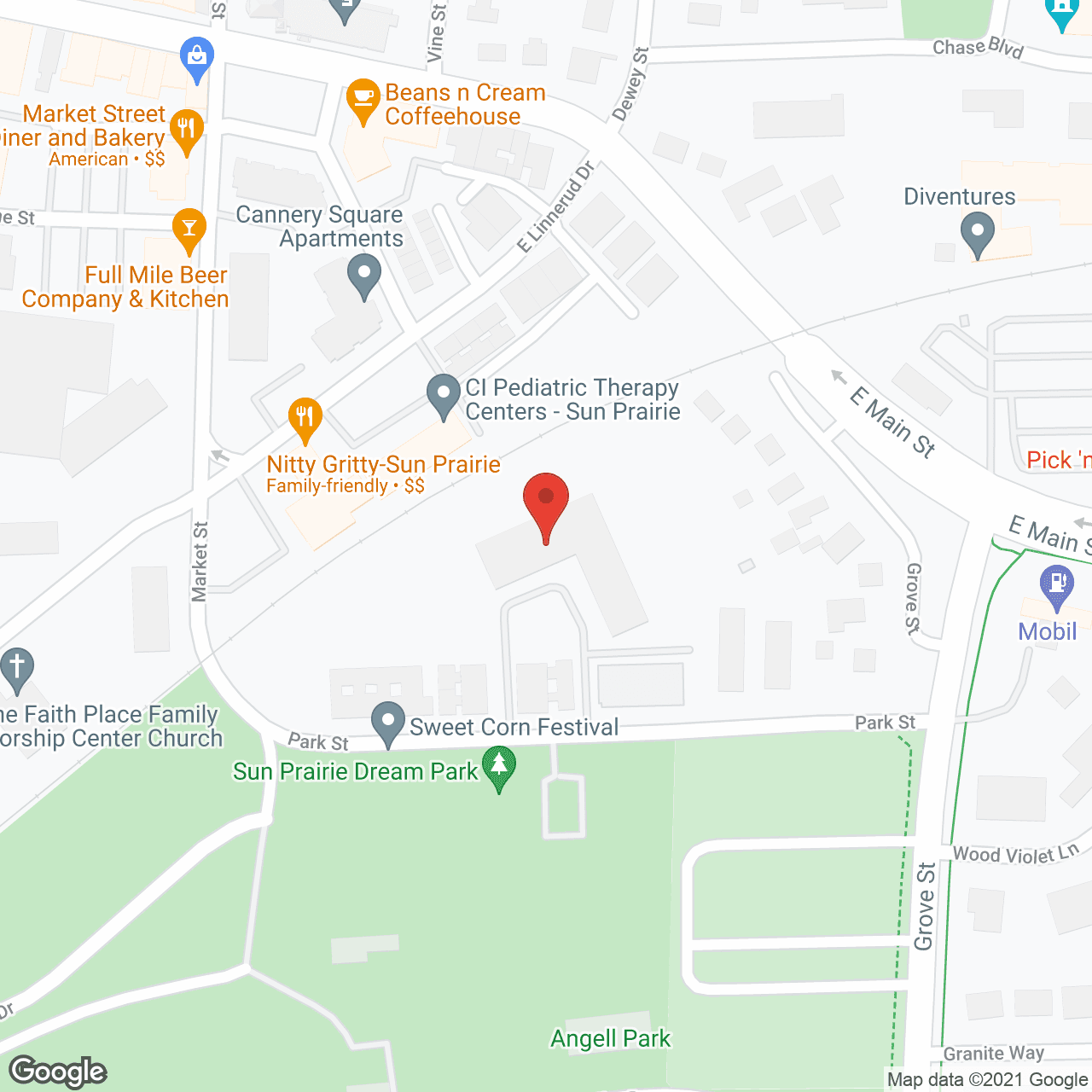 Map of the neighborhood around Angell Park