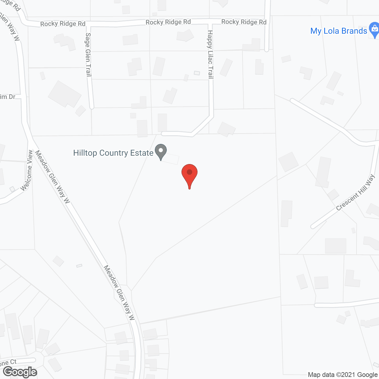 Map of the neighborhood around Hilltop Country Estate