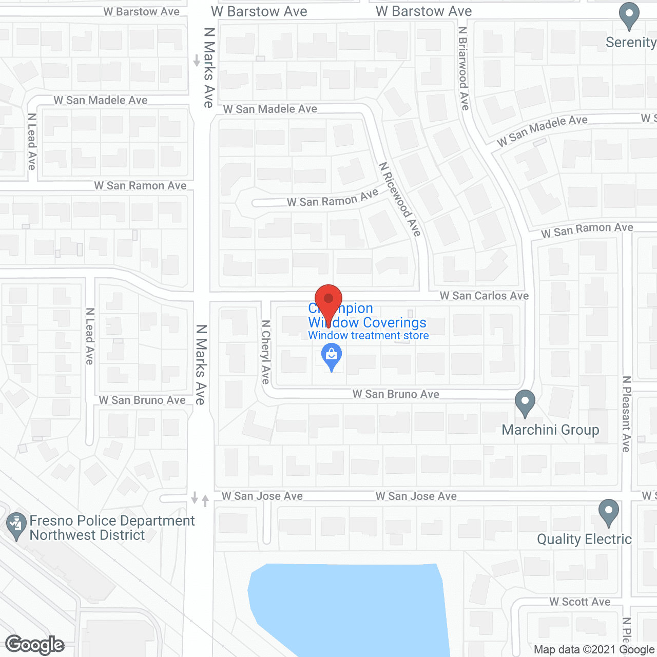 Map of the neighborhood around Shining Light Residential Care Facility for the Elderly