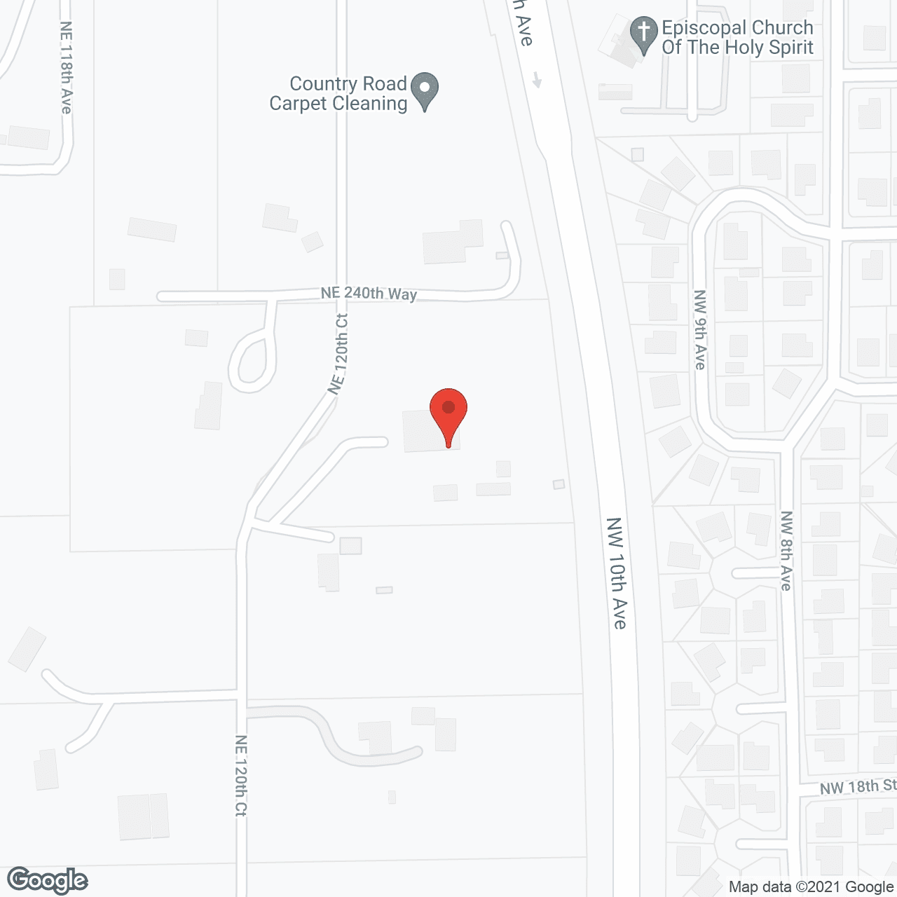 Map of the neighborhood around Casey's Adult Family Home