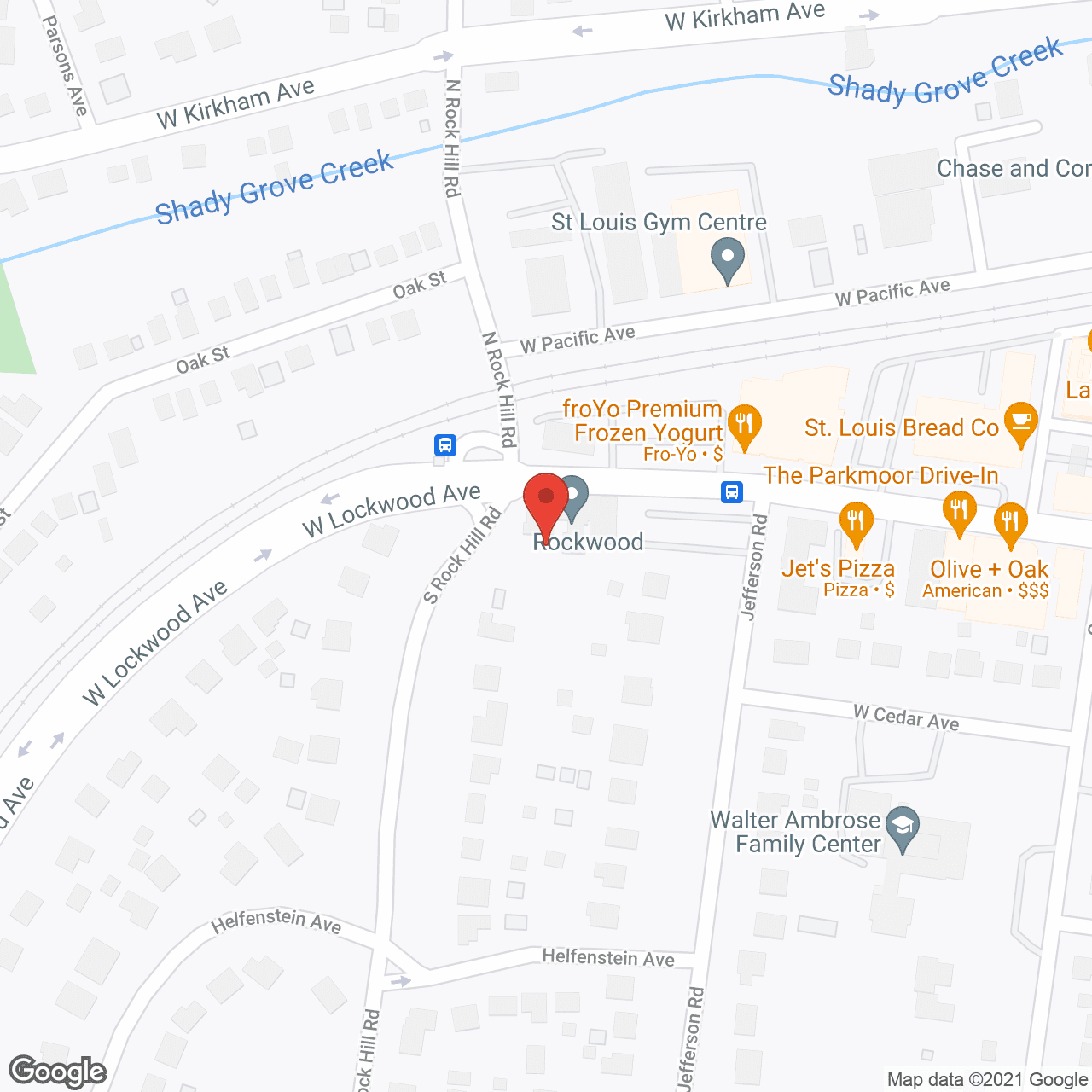 Map of the neighborhood around The Rockwood