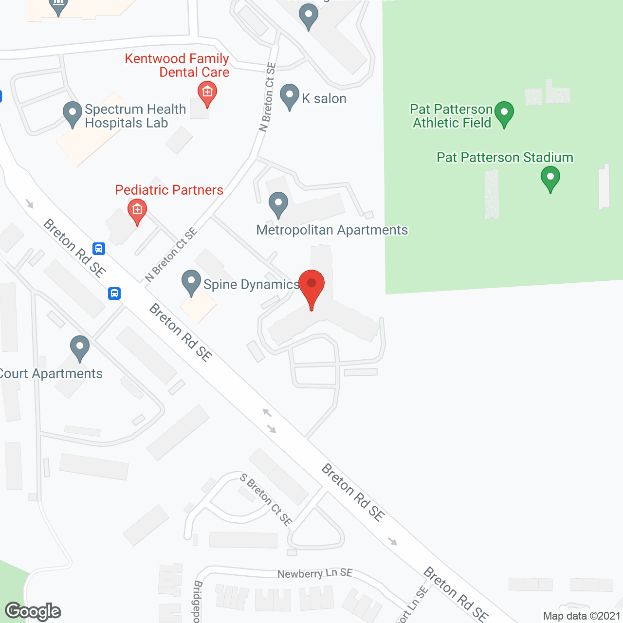 Map of the neighborhood around Breton Meadows